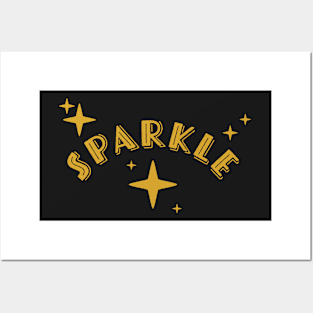 SPARKLE yellow stars Posters and Art